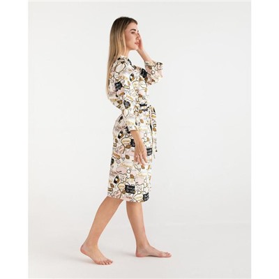 Халат женский «Этель. Девичник», размер 42-44, вафля 200 г/м², хлопок