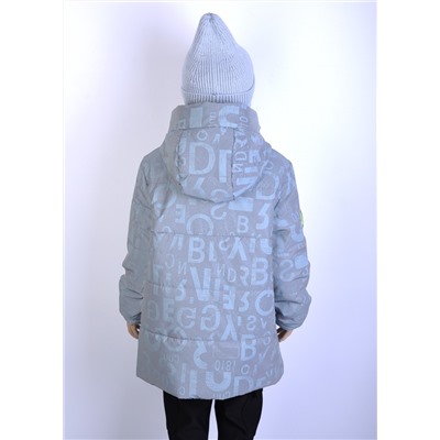 2165-S Куртка на синтепоне серо-голубой/140