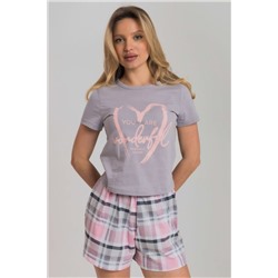 Пижама футболка и шорты М325292Пср
