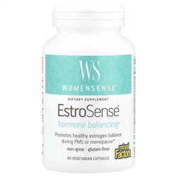 Natural Factors, WomenSense, EstroSense, гормональный баланс, 60 вегетарианских капсул