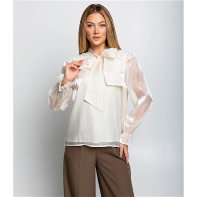 Блуза #КТ966 (1), кремовый