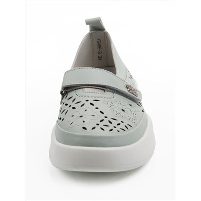 03-YG496-3 LT. GREEN Полуботинки летние женские (натуральная кожа)