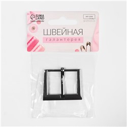 Пряжка для ремня, 4.2×3.4 см, 31 мм, цвет чёрный никель