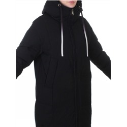 W8236M BLACK Пальто зимнее женское оверсайз (200 гр. био-пух)
