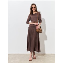 Юбка-плиссе DORA, Шоколад