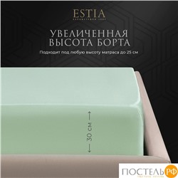 Estia ОРНЕЛЛА ментол Простыня на резинке 160х200+30, 1пр.,тенсель