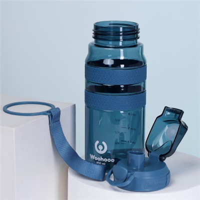 Бутылка для воды спортивная Woohooo H2O цвет Dark Blue 850 ml/ уп60
