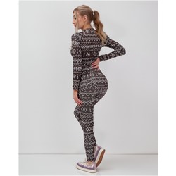 Комплект женского термобелья коричневого цвета 2520K