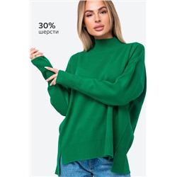 Женский джемпер оверсайз с воротником-стойкой Happyfox