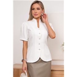 Жакет белого цвета с рукавом-фонарик Анис №3