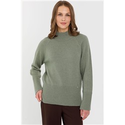 Свитер вязаный оливкового цвета