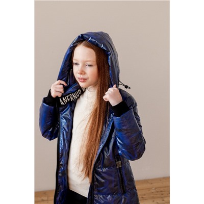 2184-S Пальто на синтепоне Синий/122