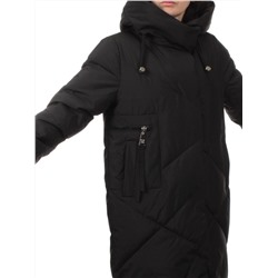 8825 BLACK Пальто зимнее женское (200 гр. холлофайбер)