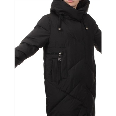 8825 BLACK Пальто зимнее женское (200 гр. холлофайбер)