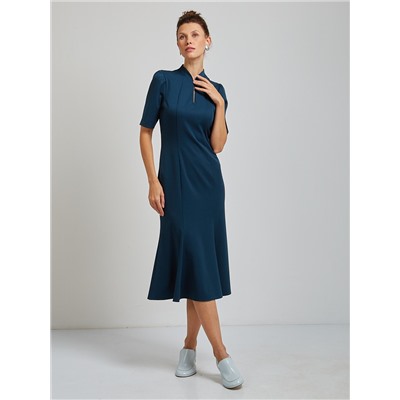 Платье воротник-капля OD-761-5 зеленый