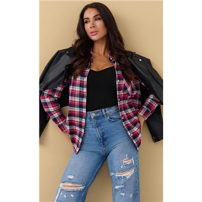 Рубашка д/р фланель F422-046 red