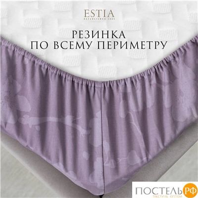Estia ЭРИАС Простыня на резинке 160х200+30, 1 пр., хл./сатин розовый