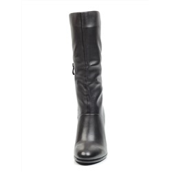 04-YF189-010M BLACK Полусапоги зимние женские (натуральная кожа, натуральный мех (еврозима))