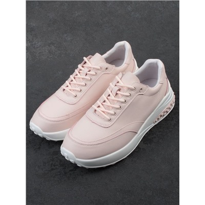 03-YH262-2 PINK Кроссовки женские (натуральная кожа)