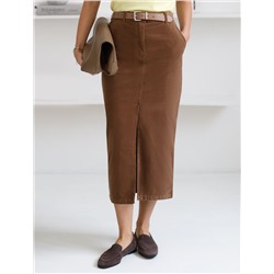 Юбка из эластичного микро-вельвета