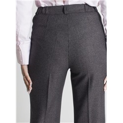 Женские брюки весна-осень Брюки трубы клетка бордо