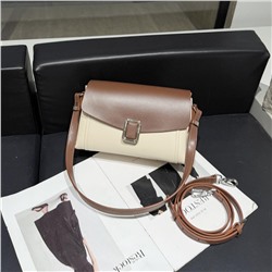 Женская сумка, кожа, MIRONPAN  28182 Молочный/Коричневый