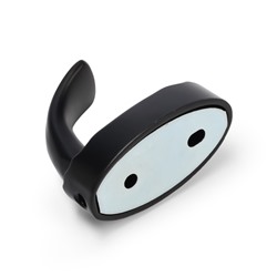 Крючок мебельный CAPPIO SEA, однорожковый, цинк, цвет черный