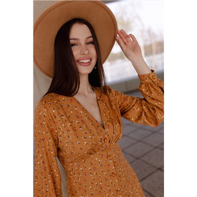 Krasa М299-24 корица_в_цветы, Платье