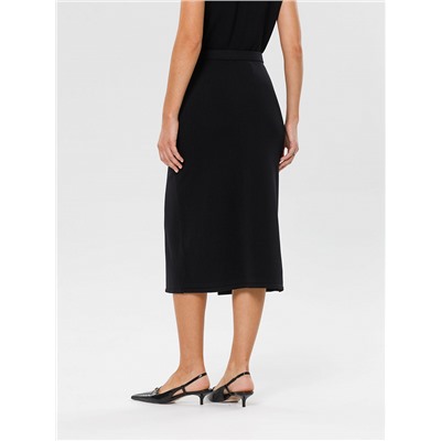 Юбка вязаная чёрная