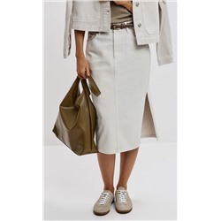 Юбка джинс F512-0203 l.beige