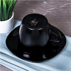 Чайная пара 2 предмета ПАРА квадратный черный BFB220C-12 (BLACK) (уп 8) Эфиопия