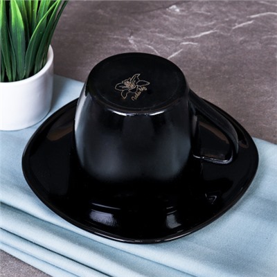 Чайная пара 2 предмета ПАРА квадратный черный BFB220C-12 (BLACK) (уп 8) Эфиопия