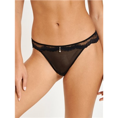 Трусы стринг жен Vitoslava черный Infinity Lingerie