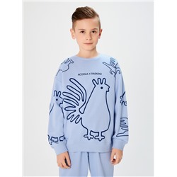 Джемпер детский Gzhel_sweatshirt васильковый Acoola