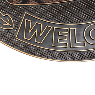 Коврик придверный полукруглый "Welcome", цвет МИКС