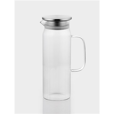Кувшин Magistro «Грани», 1.2 л, 13×9×25, металлическая крышка-сито, стекло, прозрачный