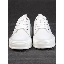 05-PDD200-1 WHITE Кроссовки женские (натуральная кожа)