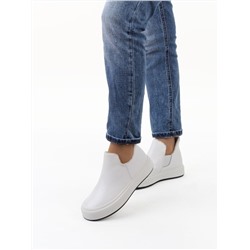 01-XKL24-067R WHITE Ботинки демисезонные женские (натуральная кожа, байка)