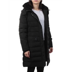 B-15 BLACK Пальто зимнее стеганое женское (200 гр. холлофайбер)
