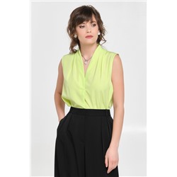 Блузка без рукавов лимонного цвета