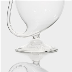 Бокал для вина Magistro «Пантера», 300 мл, стекло, с трубочкой, прозрачный