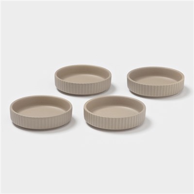 Соусники Magistro Jarwah Lausanne, 100 мл, 9.5×2.4 см, набор 4 шт., фарфор, бежевые