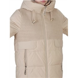 YR-6619 BEIGE Куртка зимняя женская (150 гр. холлофайбер)