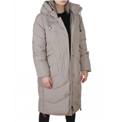 8806 GRAY/BEIGE Пальто зимнее женское (150 гр. холлофайбер)
