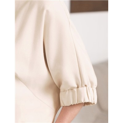 Свободная блузка с вырезом лодочка из плотного лиоцелла