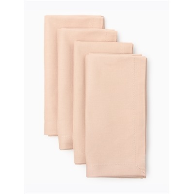 Набор салфеток сервировочных «Этель. Праздничный стол», 40×40 см - 4 шт., с декоративными кольцами, 100% хлопок