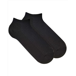 Короткие носки р. 40-45 "В сеточку" Черные