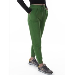 2510-K GREEN Брюки спортивные утепленные женские (85% хлопок, 10% полиэстер, 5% спандекс)