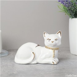 Статуэтка Кошка 11х7,5 см / B3006-4 /уп 96/стразы