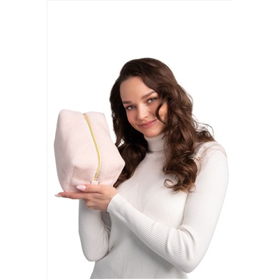 Косметичка меховая Тедди пудра